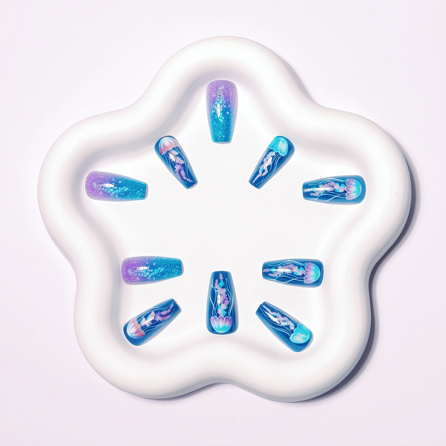 Jellyfish Themed Nail Art Acalora