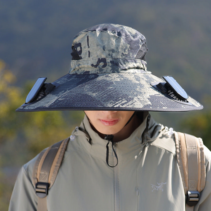 wide-brimmed outdoor sun hat with UV protection, breathable mesh, and adjustable chin strap Bowlift