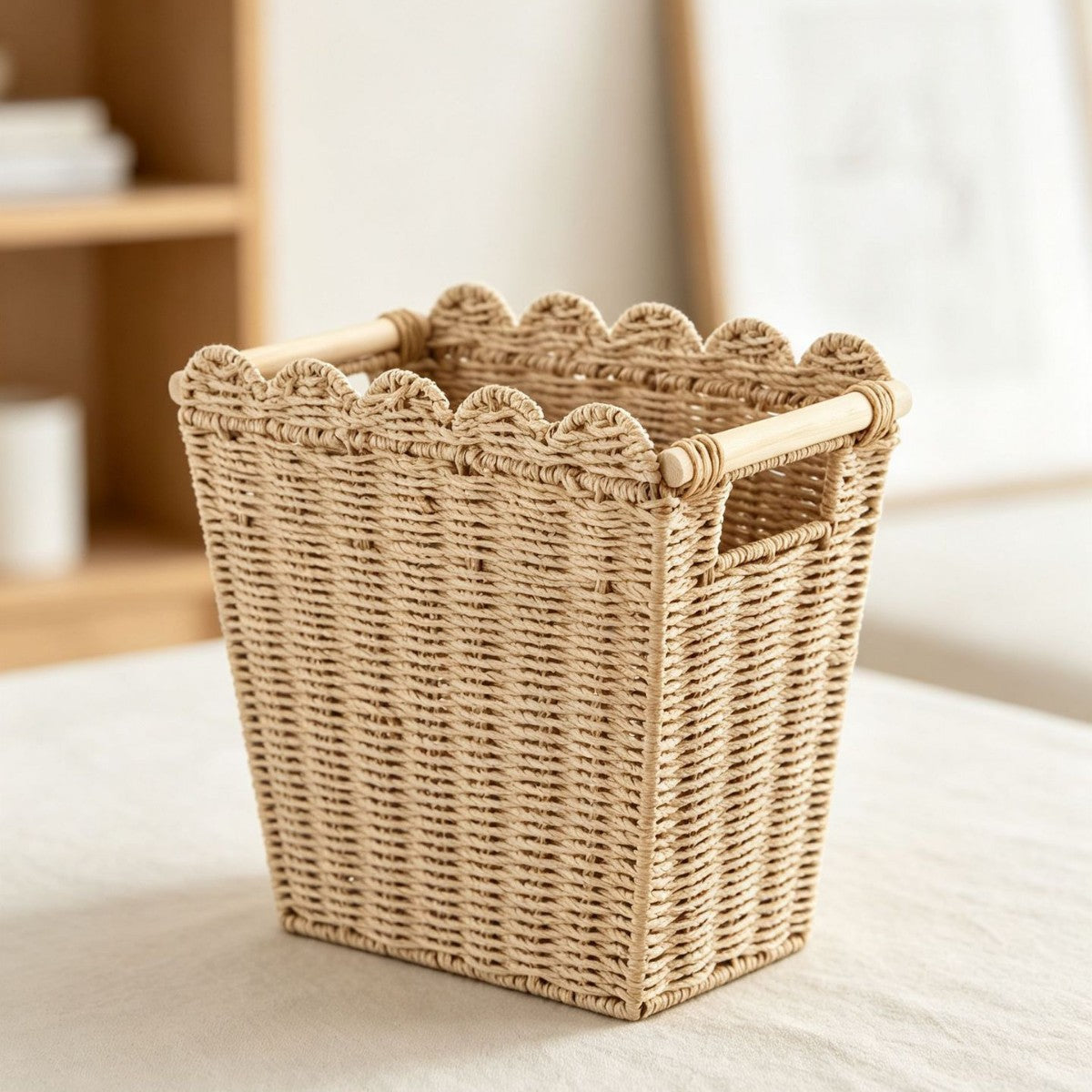 Decorative storage basket with wave edge Acalora