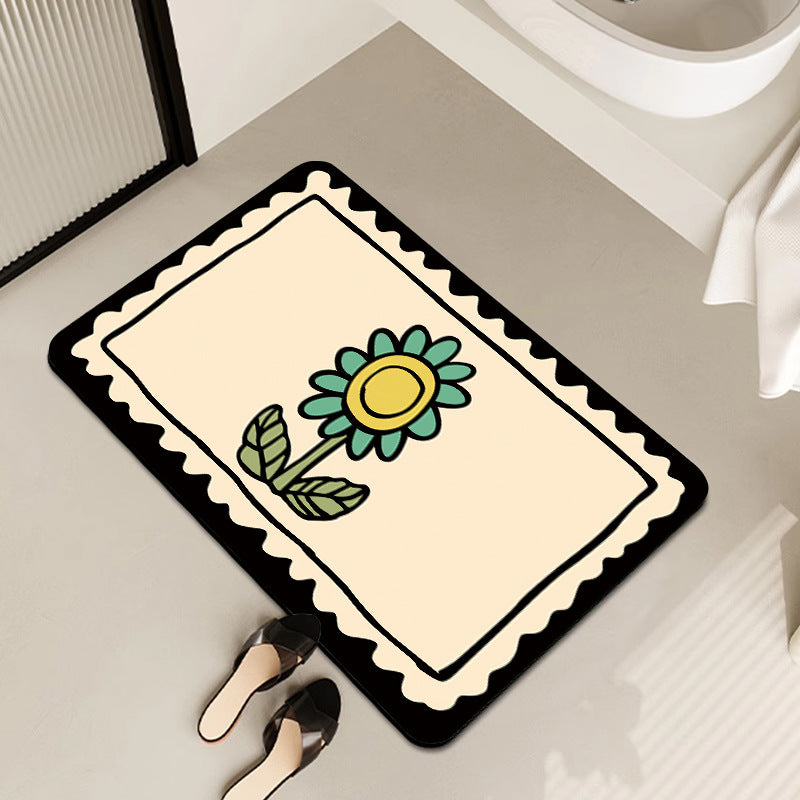 Playful Cartoon Dog-Themed Bath Mat Acalora