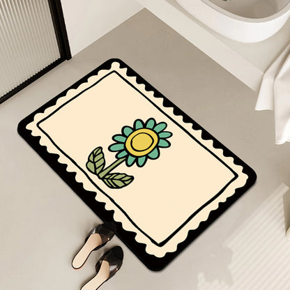 Playful Cartoon Dog-Themed Bath Mat Acalora