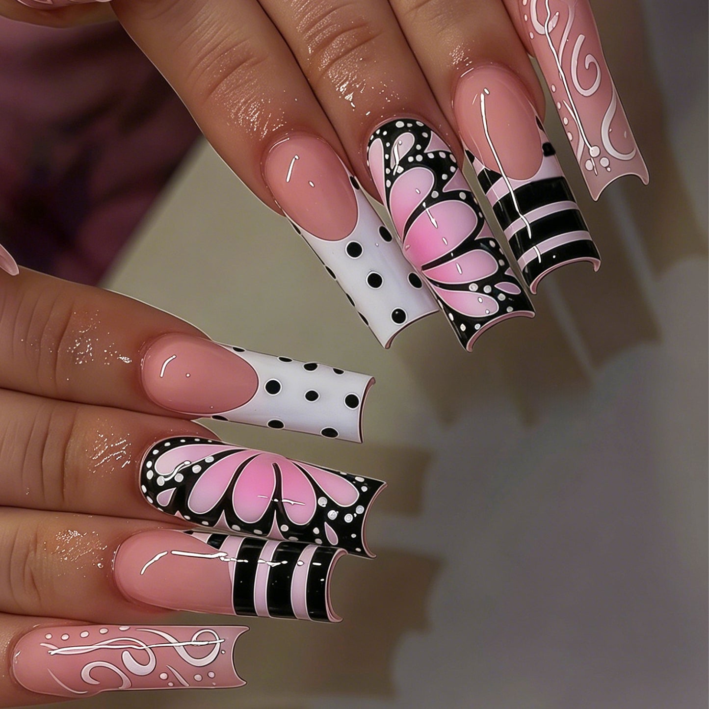 Artistic Butterfly Nail Design Acalora