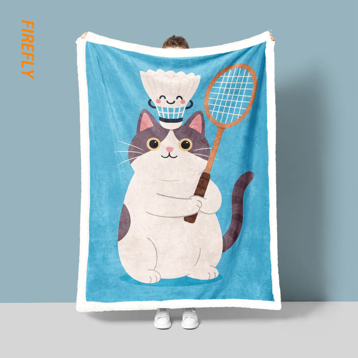 Unisex Fun Cartoon Cat Blanket
