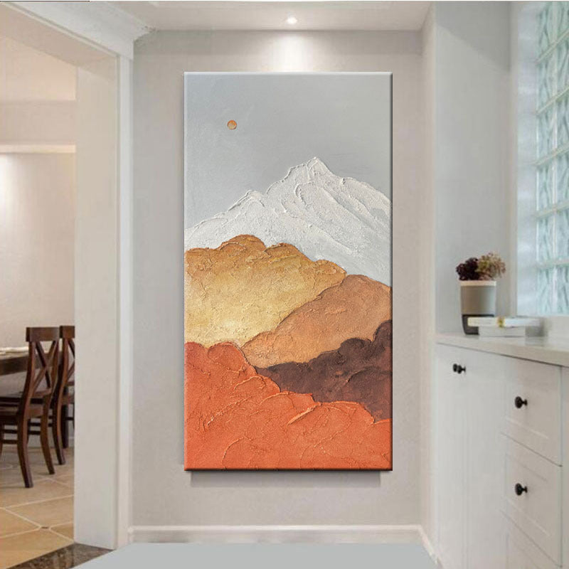 Abstract Textured Mountain Canvas Art