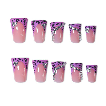 Artistic Press-On Nail Art Set with Unique Patterns Acalora