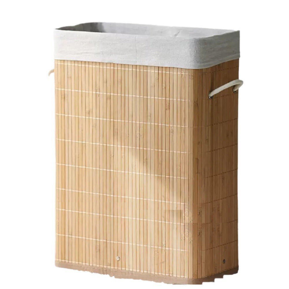 Natural Bamboo Laundry Basket with Lid Acalora