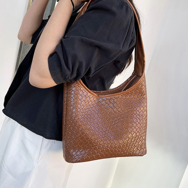 Textured Woven Hobo Bag Acalora