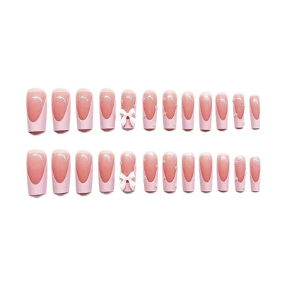 Decorative Bow Accent Press-On Nails Acalora
