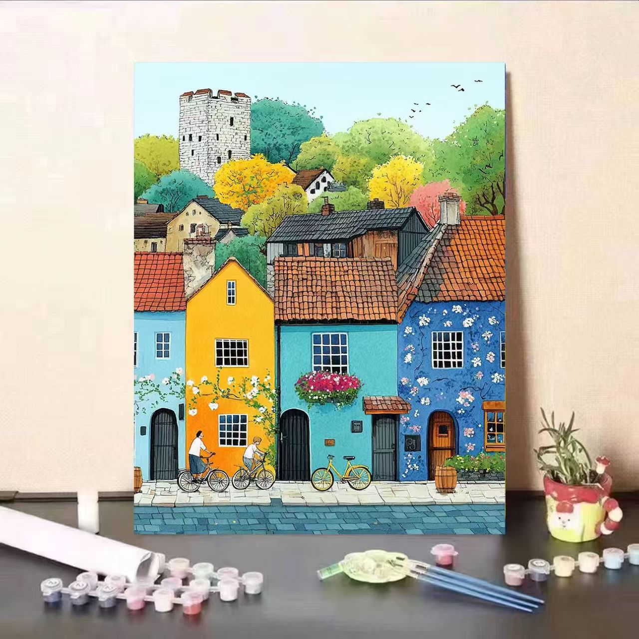 Scenic Village Paint by Numbers Art Kit