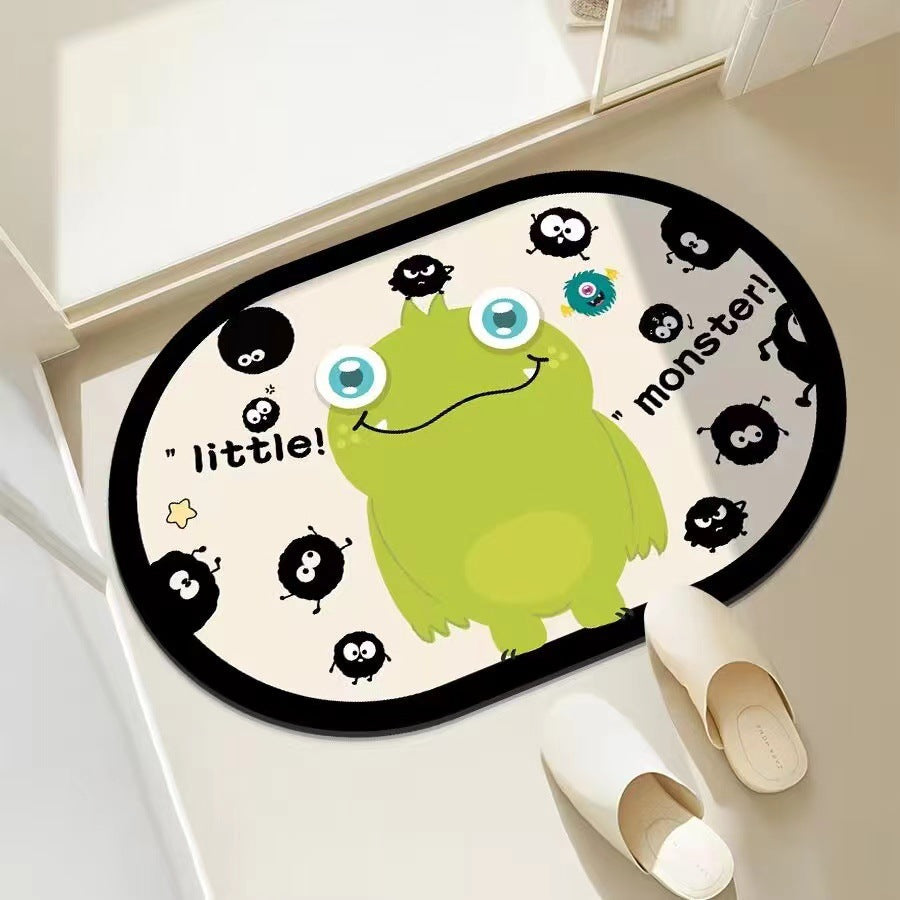 Playful Monster-Themed Bath Mat