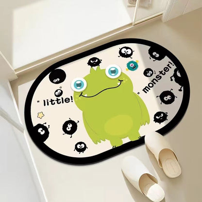 Playful Monster-Themed Bath Mat