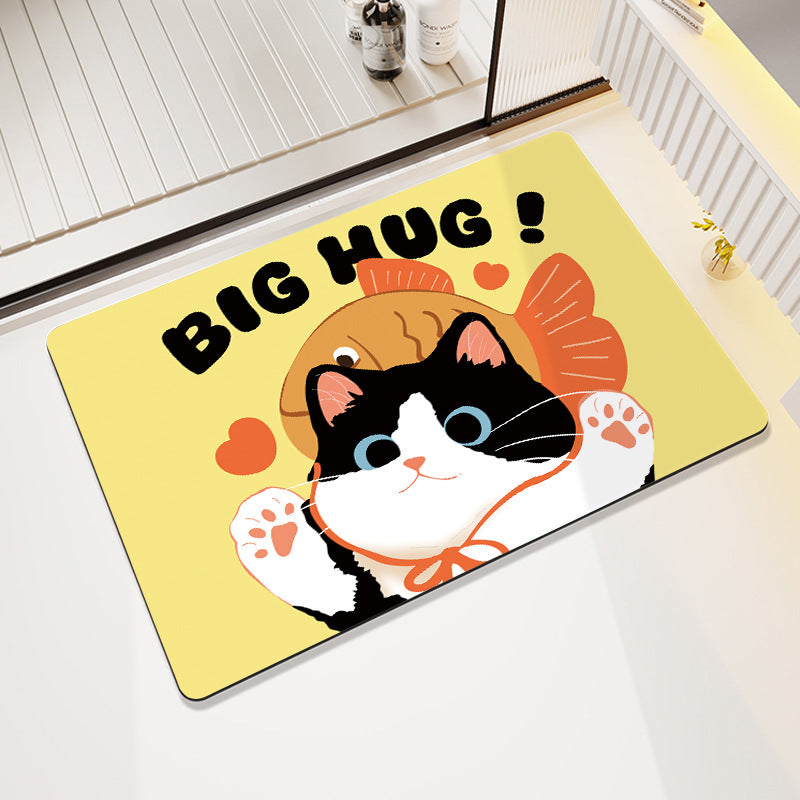 Cute Cartoon Bear-Themed Bath Mat Acalora