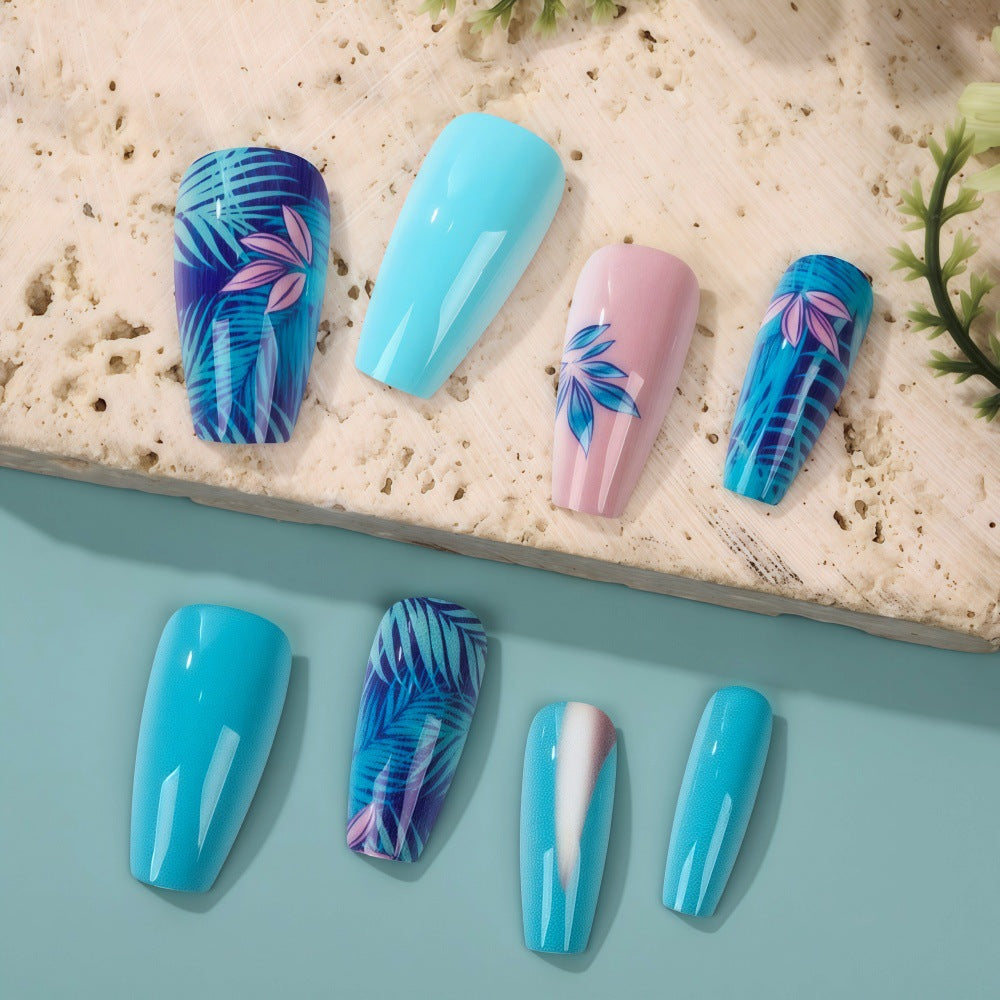 Artificial nails in exotic palm design Acalora
