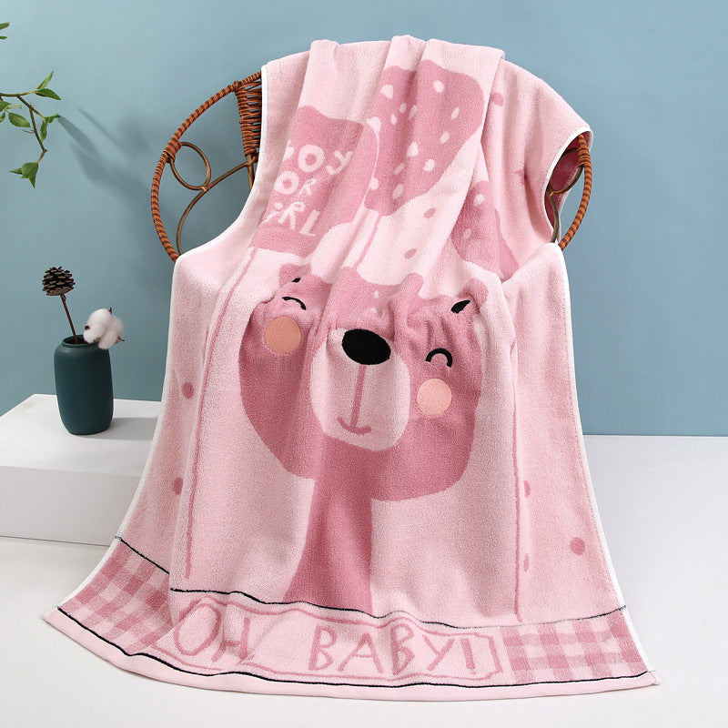 Cuddly terry bath towel with cute bear motif Brehn