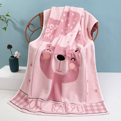 Cuddly terry bath towel with cute bear motif Brehn