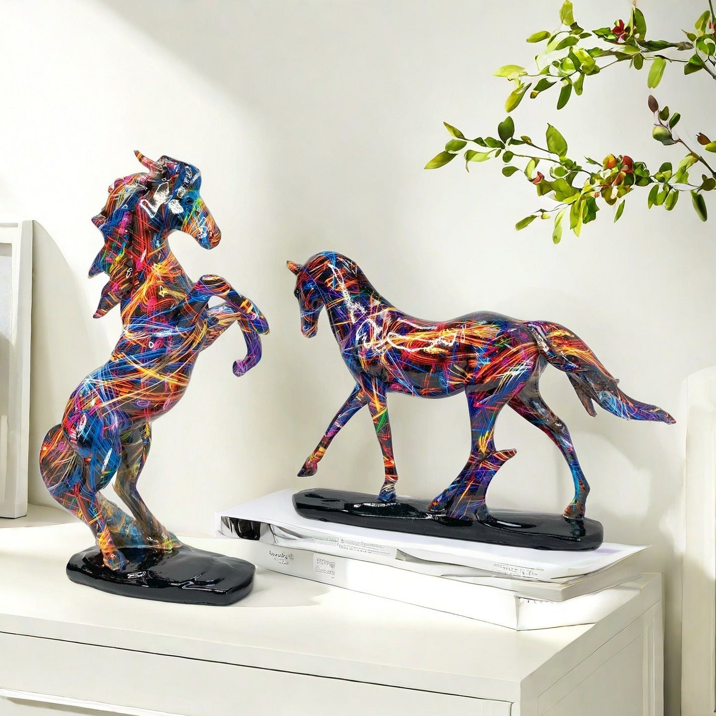 Artful Running Horse Sculpture Acalora