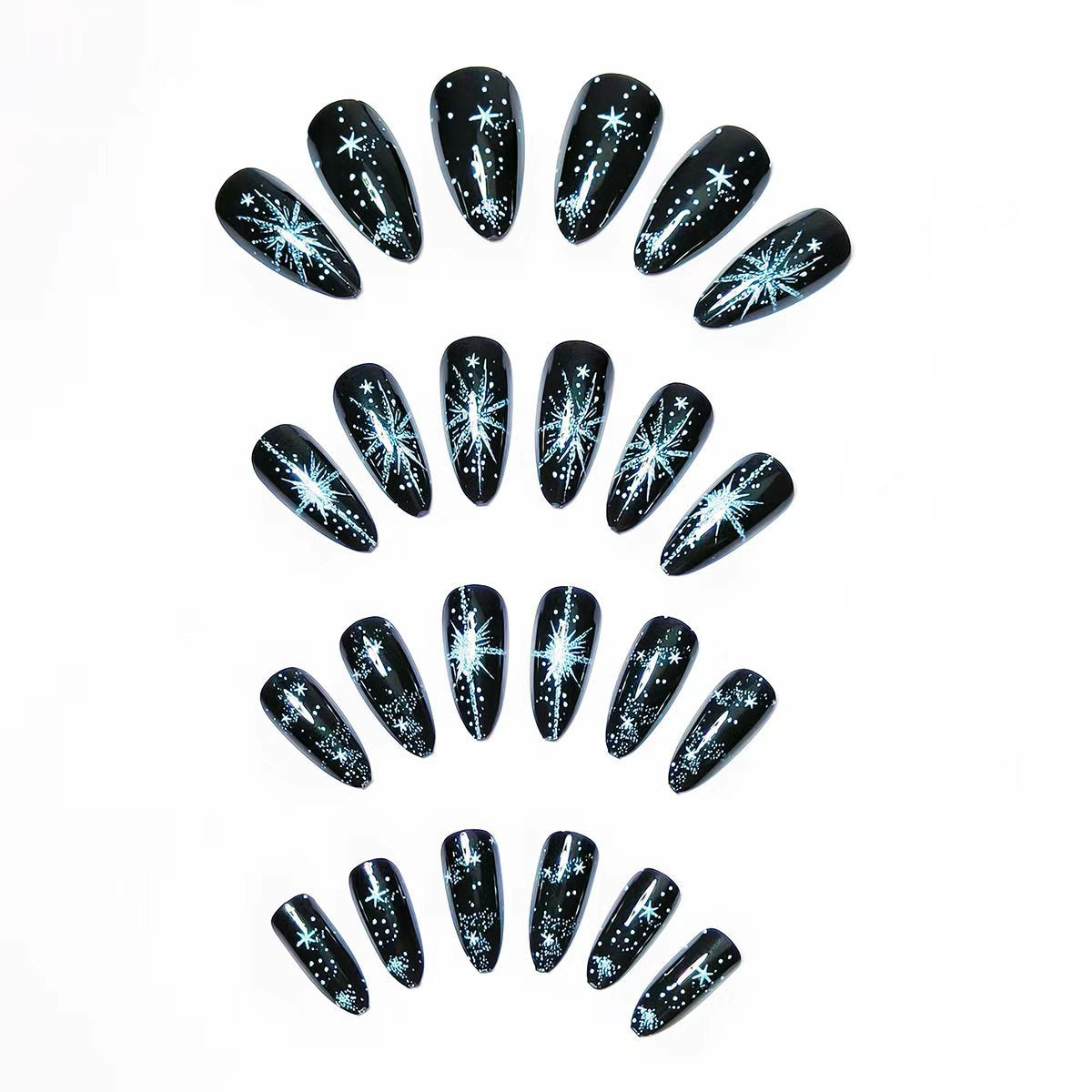 Starry Night Themed Nail Art Acalora
