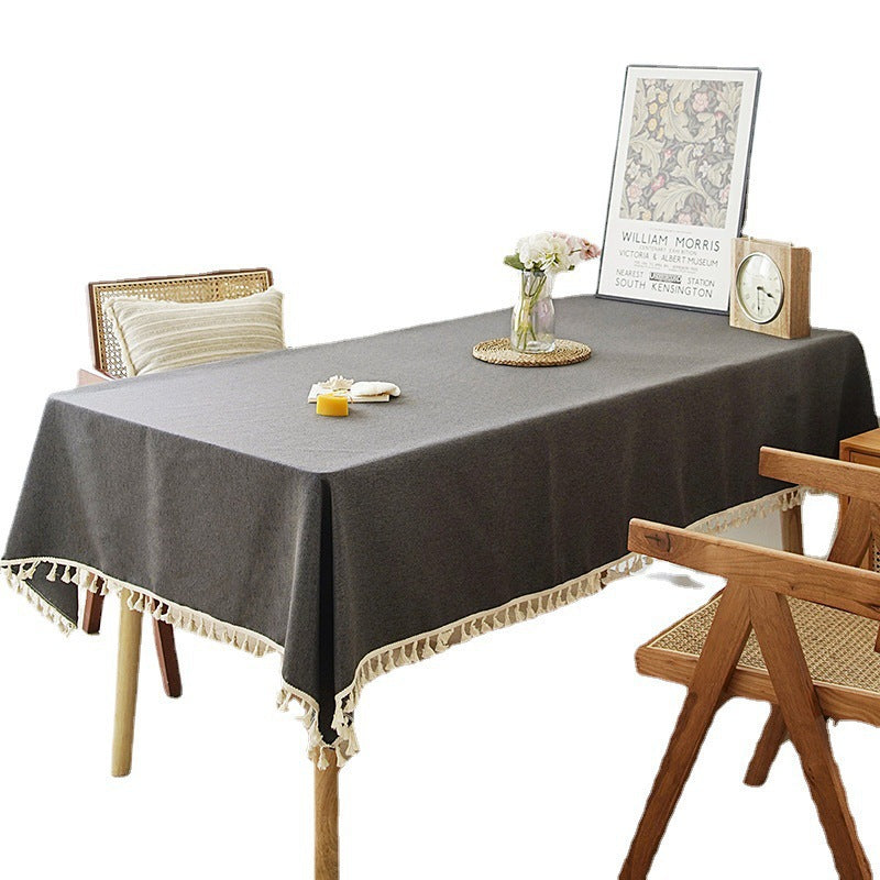 Elegant Fringed Tablecloth