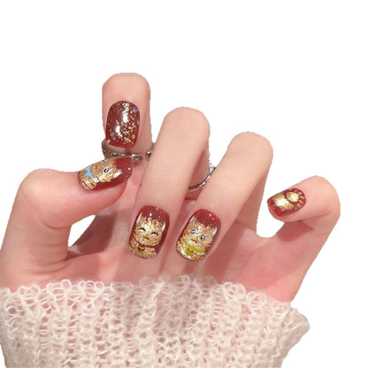 Decorative Cat-Themed Nail Art Set Acalora