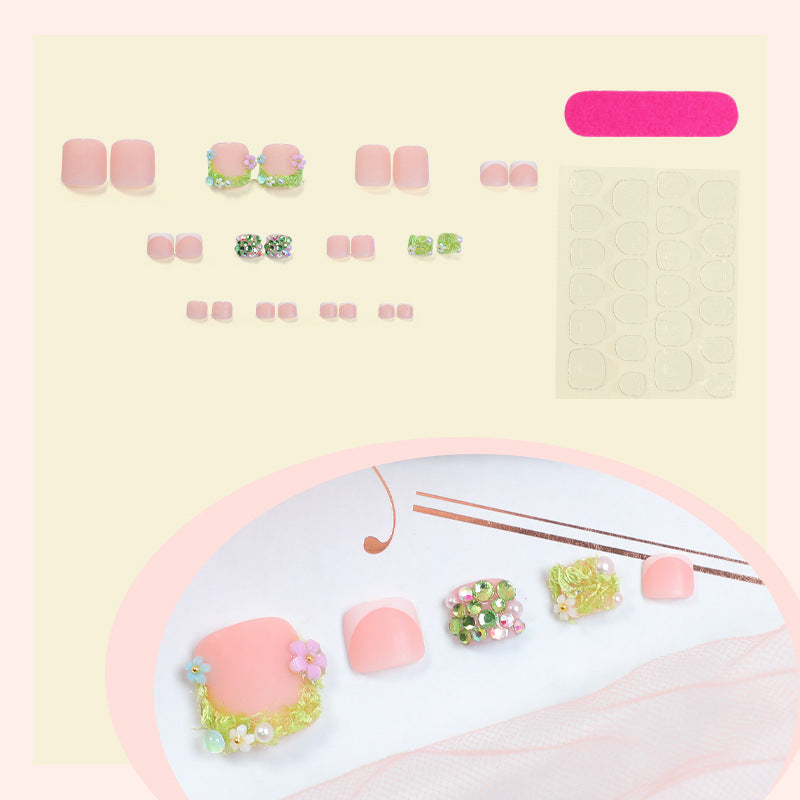 Floral Design Press-On Nails Set Acalora 1788496077