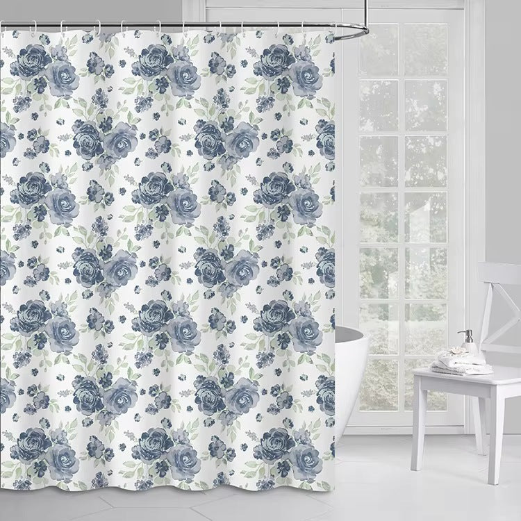 Floral Patterned Shower Curtain
