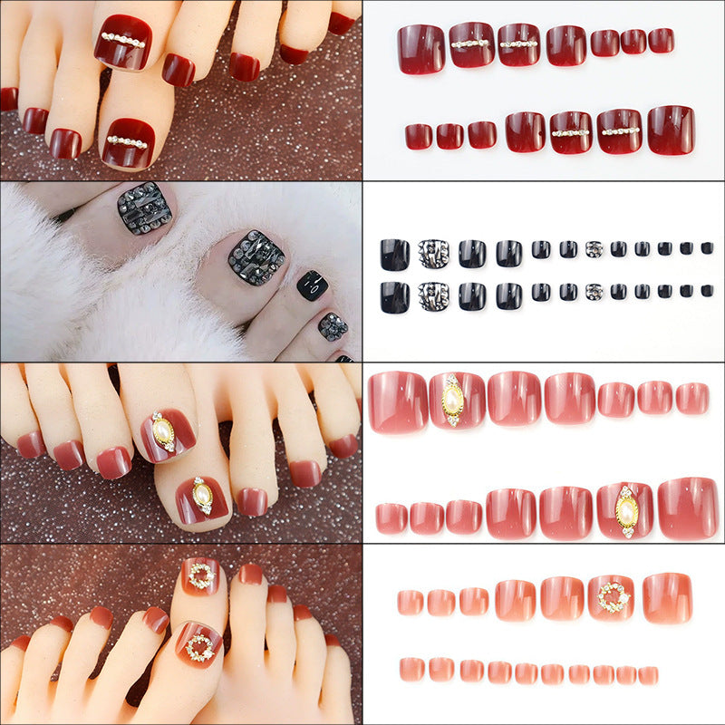Decorative Press-On Toenail Art Set Acalora