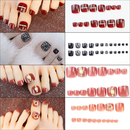 Decorative Press-On Toenail Art Set Acalora