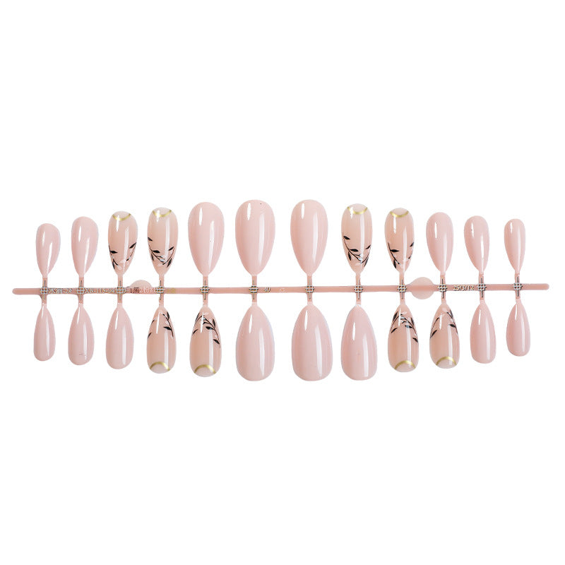 Premium Artistic Press-On Nail Art Set with Floral Accents Acalora