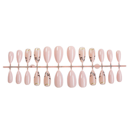 Premium Artistic Press-On Nail Art Set with Floral Accents Acalora