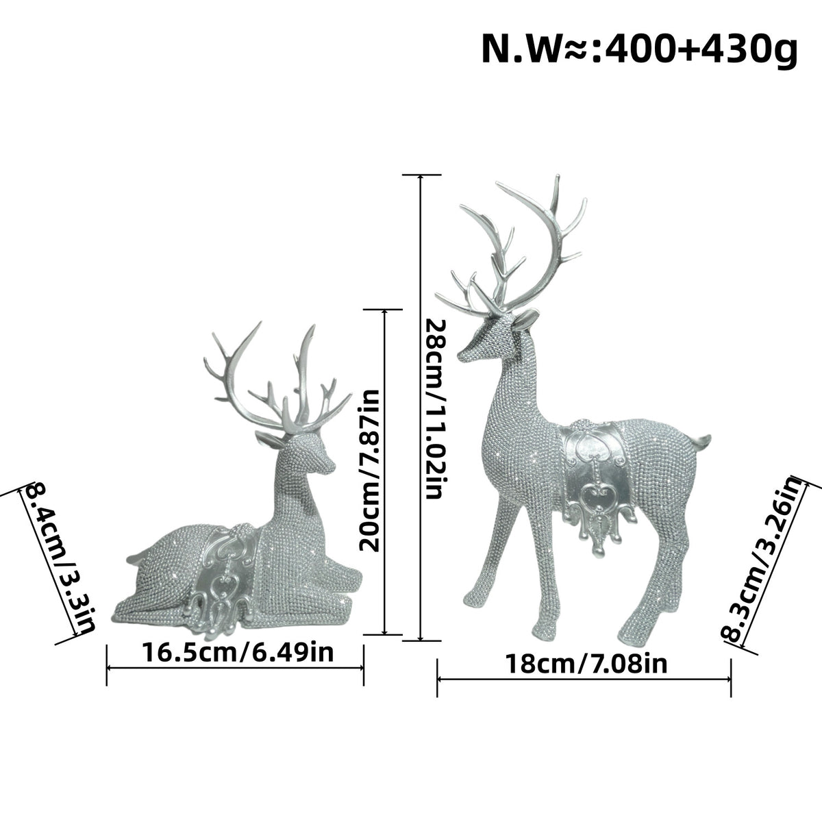 Elegant decorative figure of a majestic red deer Acalora