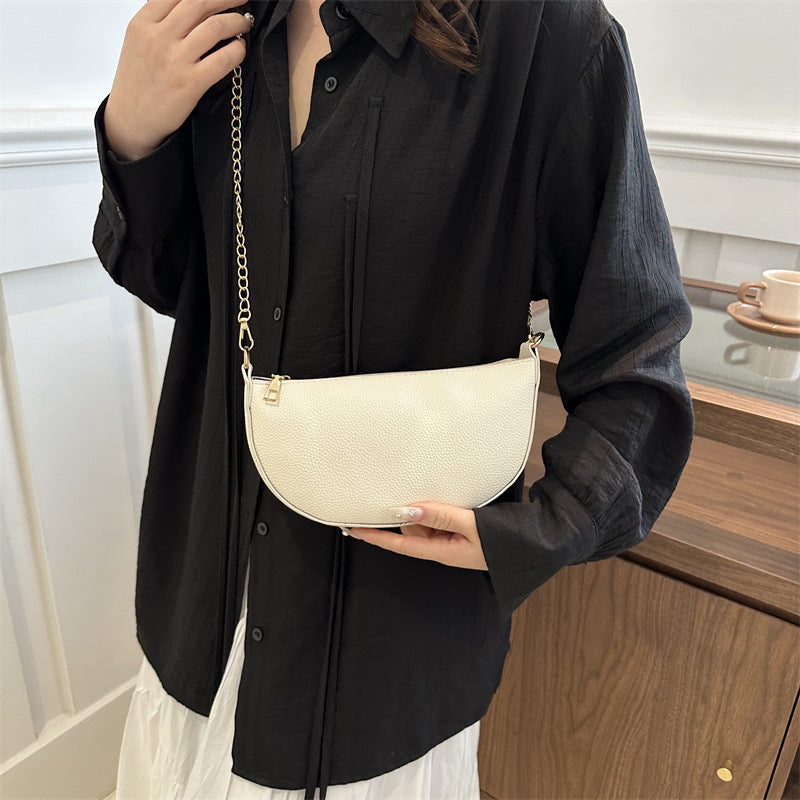 Minimalist Half-Moon Crossbody Bag Acalora