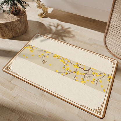 Elegant Geometric Bathroom Mat Acalora