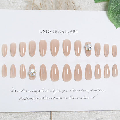 Artificial nail set with elegant pearl design and high-gloss surface Acalora