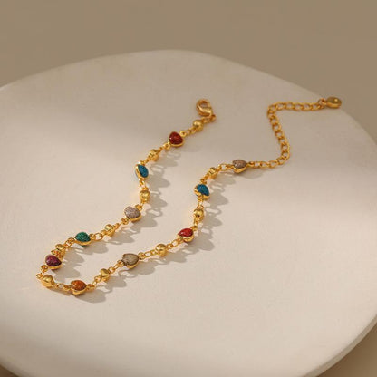 Heart Charm Anklet Acalora