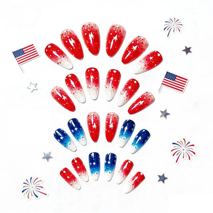 Festive Starry Nail Art Acalora