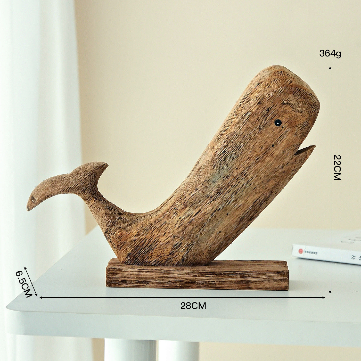 Decorative Whale Sculpture Display
