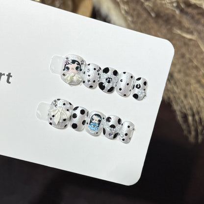 Whimsical Character Press-On Nail Art Set Acalora
