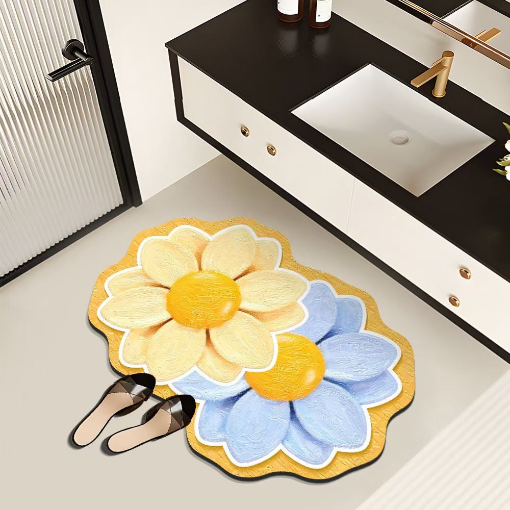 Decorative Floral Bath Mat