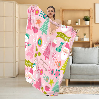 Cozy Halloween-Themed Fleece Blanket