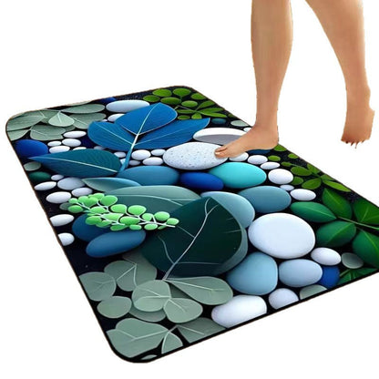 Decorative Stone Pattern Bath Mat