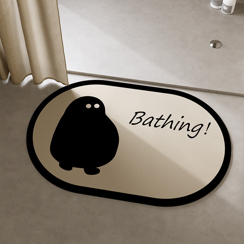 Playful Cat-Themed Bath Mat