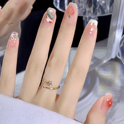 Creative nail art set with colorful fruit motifs and stylish designs Acalora