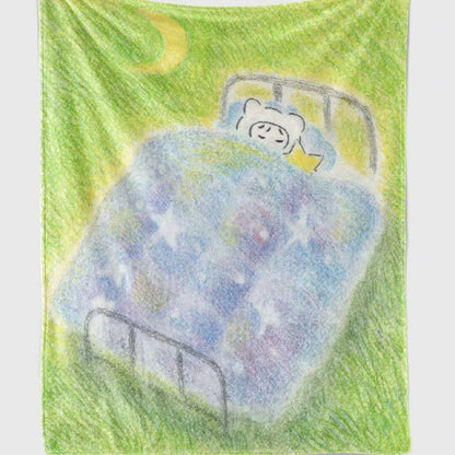 Playful Illustrated Fleece Blanket