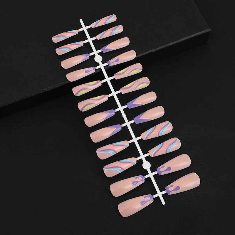 Luxury style artificial nails with intricate decorations Acalora