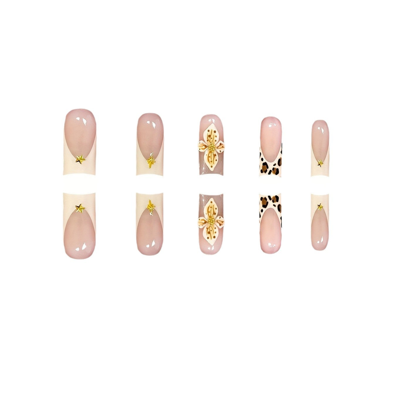 Decorative 3D Floral Press-On Nail Art Acalora