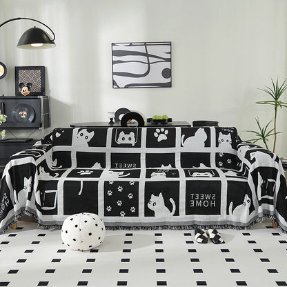 Artistic Cotton Throw Blanket