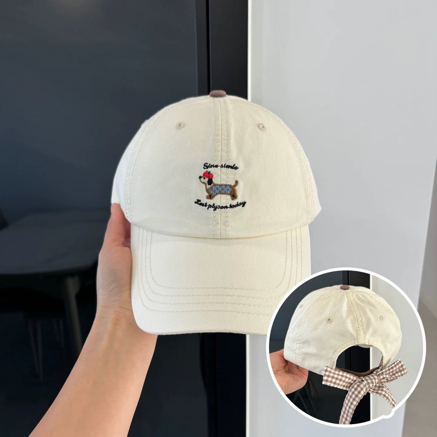 Playful Embroidered Adjustable Cap