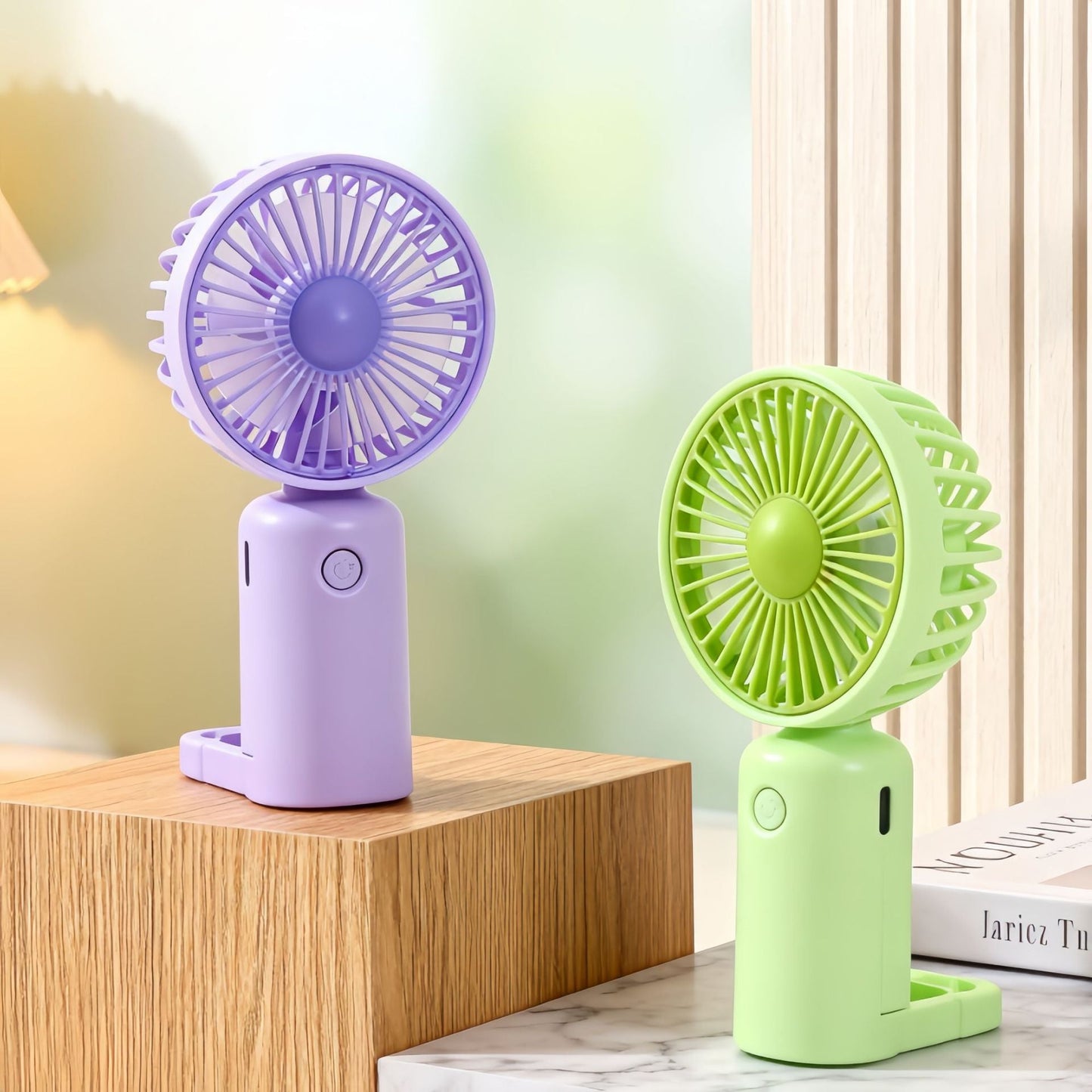 Women's Portable Table Fan with Multi-Speed Control and USB Port Karnz