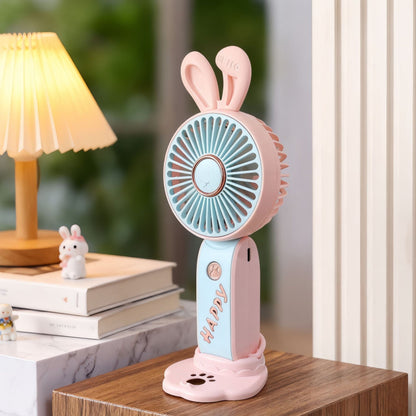 Women's Portable USB Handheld Fan with Cute Bear Motif Karnz