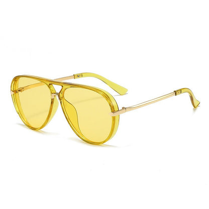 Women Pilot Sunglasses with Modern Metal Frame and UV Protection Bowlift